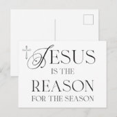 "Jezus is de reden van het seizoen" Briefkaart (Voorkant / Achterkant)