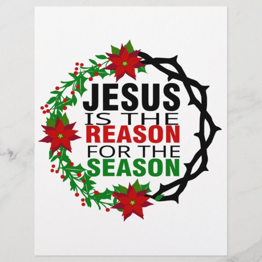Jezus is de reden van het seizoen flyer (Voorkant)