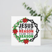 Jezus is de reden van het seizoen kaart (Staand voorkant)