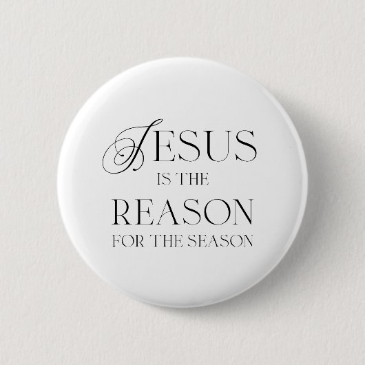 Jezus is de reden van het seizoen ronde button 5,7 cm (Voorkant)