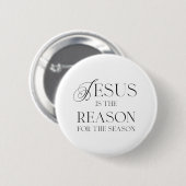 Jezus is de reden van het seizoen ronde button 5,7 cm (Voorkant /achterkant)