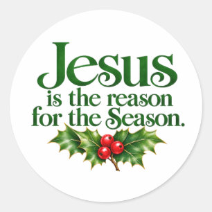 Jezus is de reden van het seizoen ronde sticker