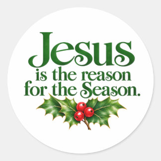 Jezus is de reden van het seizoen ronde sticker