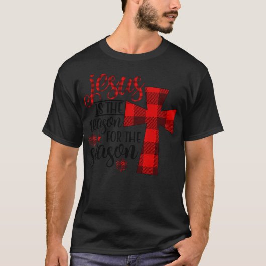 Jezus is de reden van het seizoen t-shirt (Voorkant)