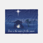Jezus is de reden van Kerstmis Fleece Deken (Voorkant (Horizontaal))