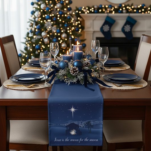 Jezus is de reden van Kerstmis Korte Tafelloper