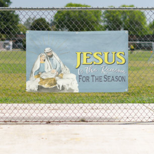 Jezus is de reden van kerstmis spandoek
