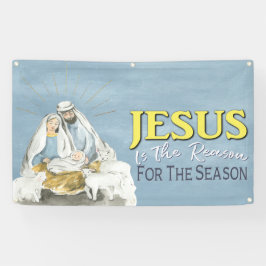 Jezus is de reden van kerstmis spandoek
