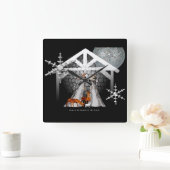 Jezus is de reden vierkante klok (Huis)