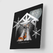 Jezus is de reden vierkante klok (Hoek)