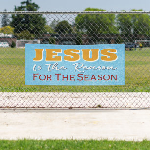 Jezus is de reden voor Christelijk Kerstmis Spandoek