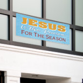 Jezus is de reden voor Christelijk Kerstmis Spandoek (Buitenkant Gebouw)