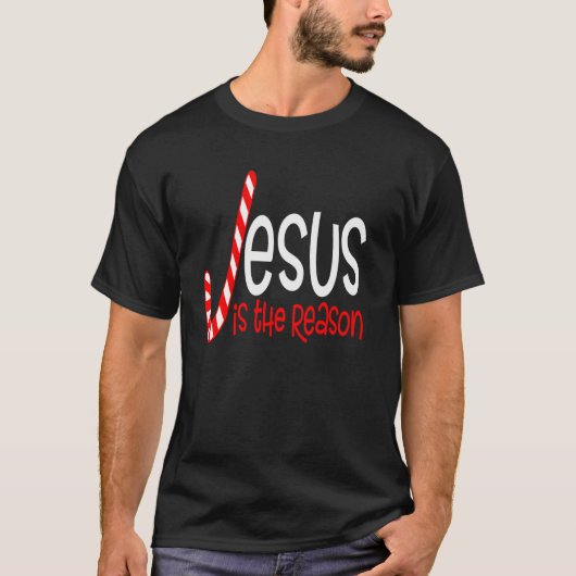 Jezus is de reden voor Christelijke kerst T-shirt (Voorkant)