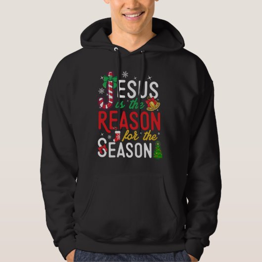 Jezus is de reden voor Christelijke kerstfeestdage Hoodie (Voorkant)