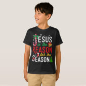 Jezus is de reden voor Christelijke kerstfeestdage T-shirt (Voorkant volledig)