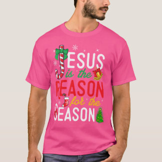 Jezus is de reden voor Christelijke kerstfeestdage T-shirt