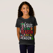 Jezus is de reden voor Christelijke kerstfeestdage T-shirt (Voorkant volledig)