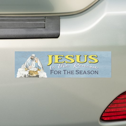 Jezus is de reden voor de Christelijke kerstvakant Bumpersticker (Op auto)