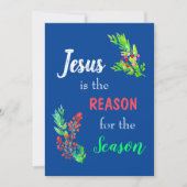 Jezus is de reden voor de kerstbijbel voor de seiz feestdagenkaart (Voorkant)