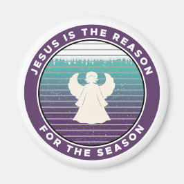 Jezus is de reden voor de kerstengel. magneet