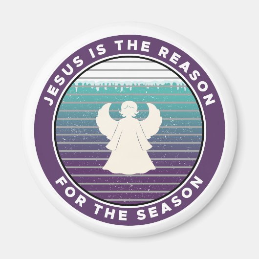 Jezus is de reden voor de kerstengel. magneet (Voorkant)