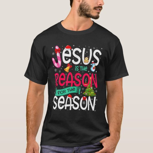 Jezus is de reden voor de saaie kerst t-shirt (Voorkant)