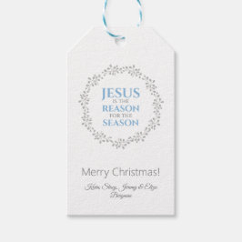 Jezus is de reden voor de Season Wreath Cadeaulabel