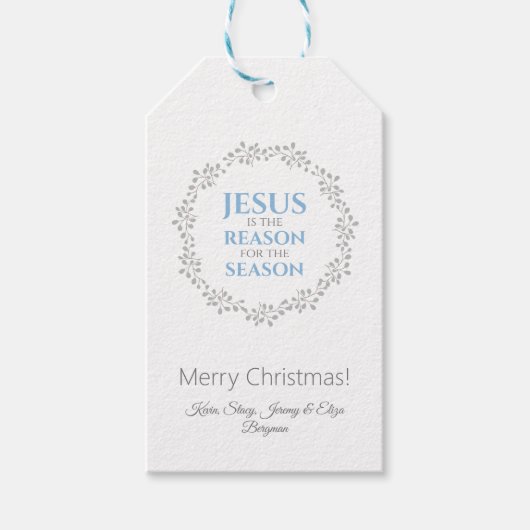 Jezus is de reden voor de Season Wreath Cadeaulabel (Voorkant)
