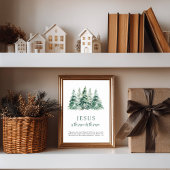 Jezus is de reden voor de Seizoenboom Waterverf Poster