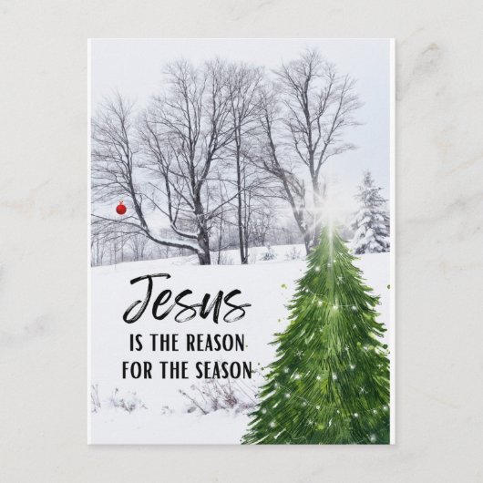Jezus is de reden voor de Seizoenkaart Briefkaart (Voorkant)