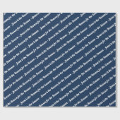 Jezus is de reden voor de zeemacht blauw cadeaupapier (Vlak)