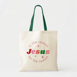 Jezus is de reden voor een feestelijke kerstvakant tote bag