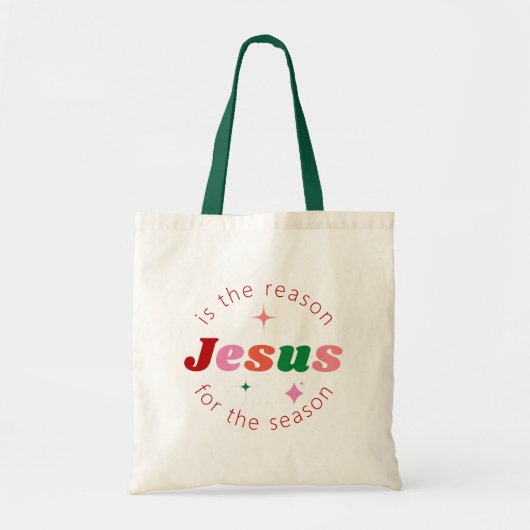 Jezus is de reden voor een feestelijke kerstvakant tote bag (Voorkant)