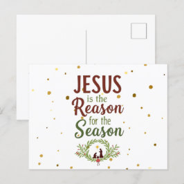 Jezus is de reden voor het Briefkaart van het seiz