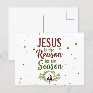 Jezus is de reden voor het Briefkaart van het seiz