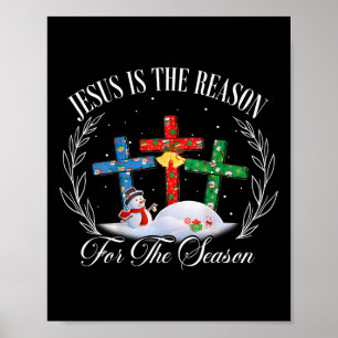 Jezus is de reden voor het Christelijke geloof van Poster