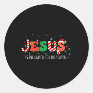 Jezus is de reden voor het Christelijke geloof van Ronde Sticker
