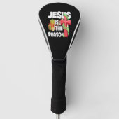 Jezus is de reden voor het Christelijke seizoen Golfheadcover (Voorkant)