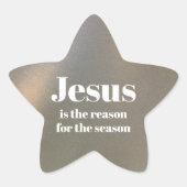 Jezus is de reden voor het kerstcadeau ster sticker (Voorkant)