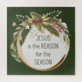 Jezus is de reden voor het kerstcitaat legpuzzel (Verticaal)