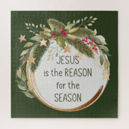 Jezus is de reden voor het kerstcitaat legpuzzel