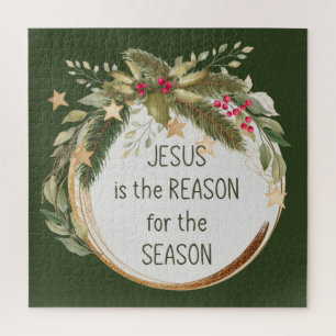Jezus is de reden voor het kerstcitaat legpuzzel