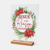 Jezus is de reden voor het kerstfeest acryl bord (Hoek)