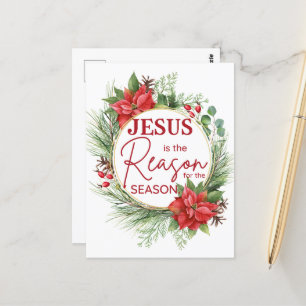 Jezus is de reden voor het kerstfeest briefkaart