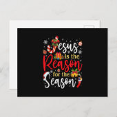 Jezus is de reden voor het kerstfeest. briefkaart (Voorkant / Achterkant)