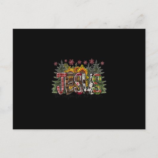 Jezus is de reden voor het kerstfeest briefkaart (Voorkant)