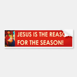 Jezus is de reden voor het kerstfeest bumpersticker