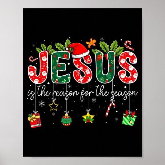 Jezus is de reden voor het kerstfeest Chris Poster (Voorkant)