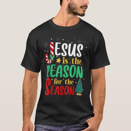 Jezus is de reden voor het kerstfeest Chris T-shirt (Voorkant)