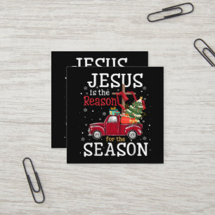Jezus is de reden voor het kerstfeest Christelijk Vierkante Visitekaartje